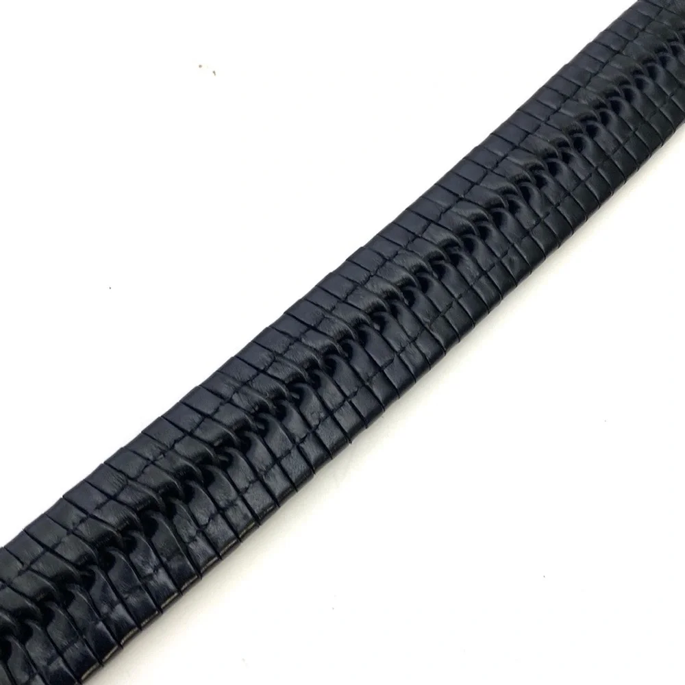 Lavemi Black Braided/Woven Leather Trouser Belt